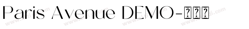 Paris Avenue DEMO字体转换